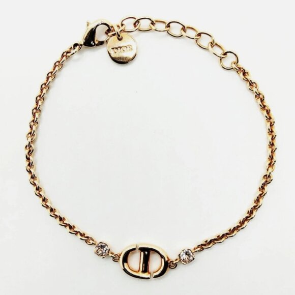 CHRISTIAN DIOR Navy Bracelet Metal Gold - Picture 3 of 6